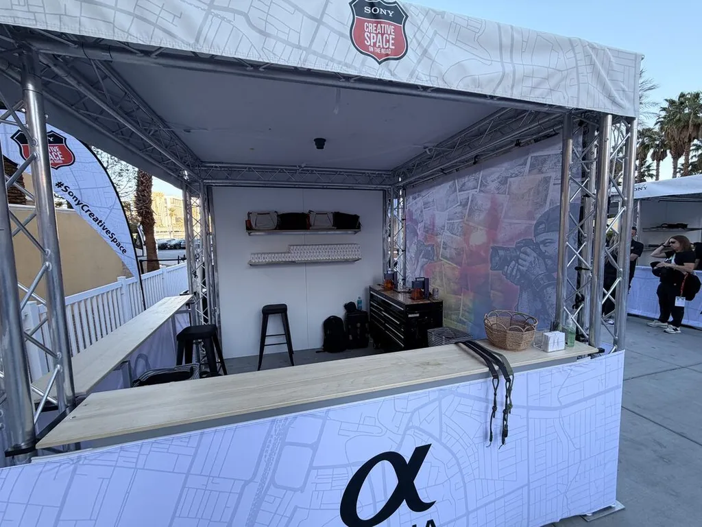 Merch Troop equipment and materials prepared for an event